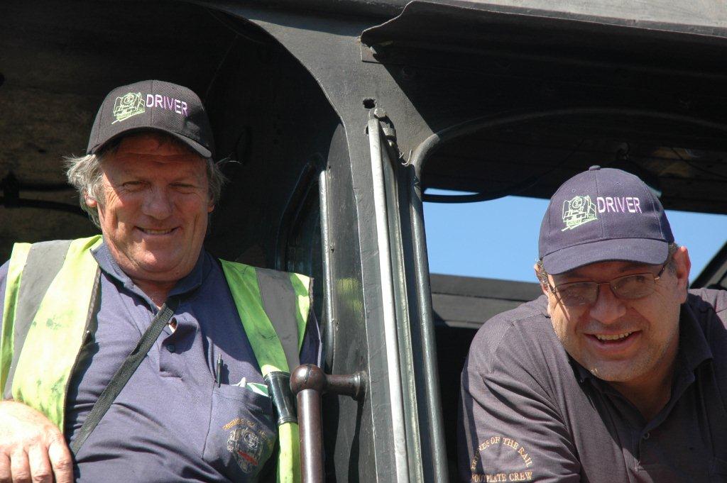 New drivers sporting their new caps so as to show who they are! Tony and Gabor at Cullinan