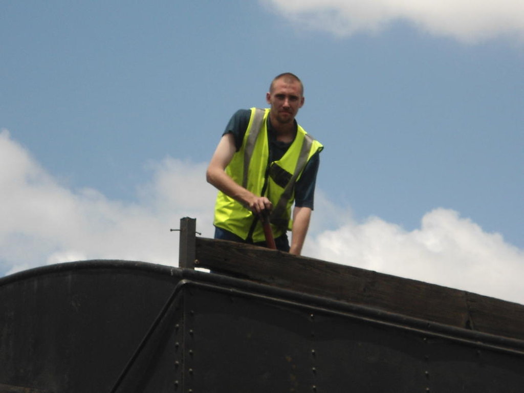 Philip trims coal at Cullinan