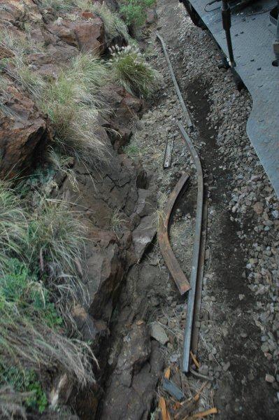 Damaged rails