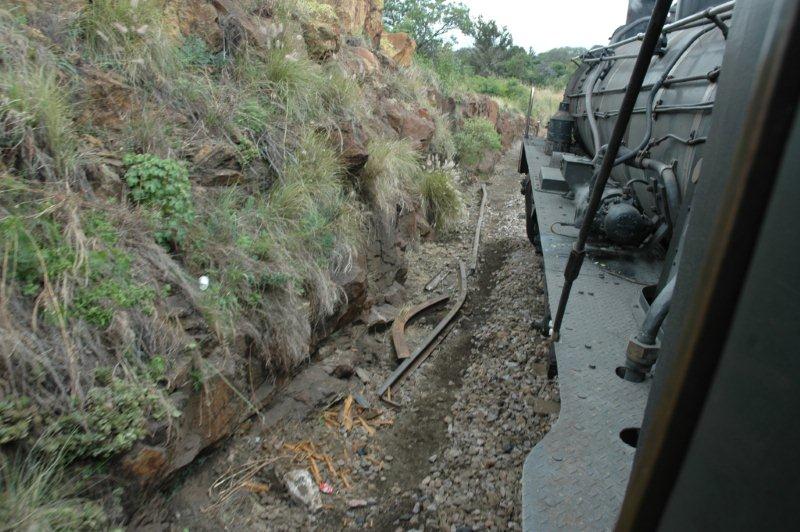 Damaged rails removed.