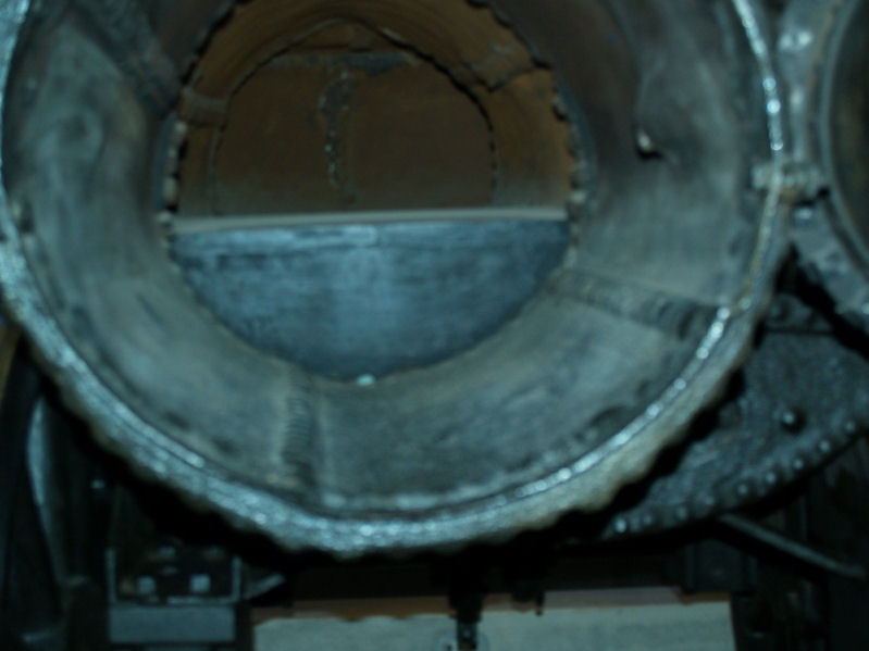 "Sans Pariel" The furnace side of the return tube boiler alongside the chimney on the rear of the engine. Fuel was coke