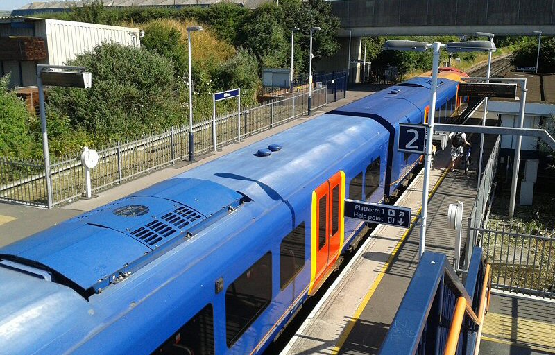 Hillsea station, with a local to Portsmouth