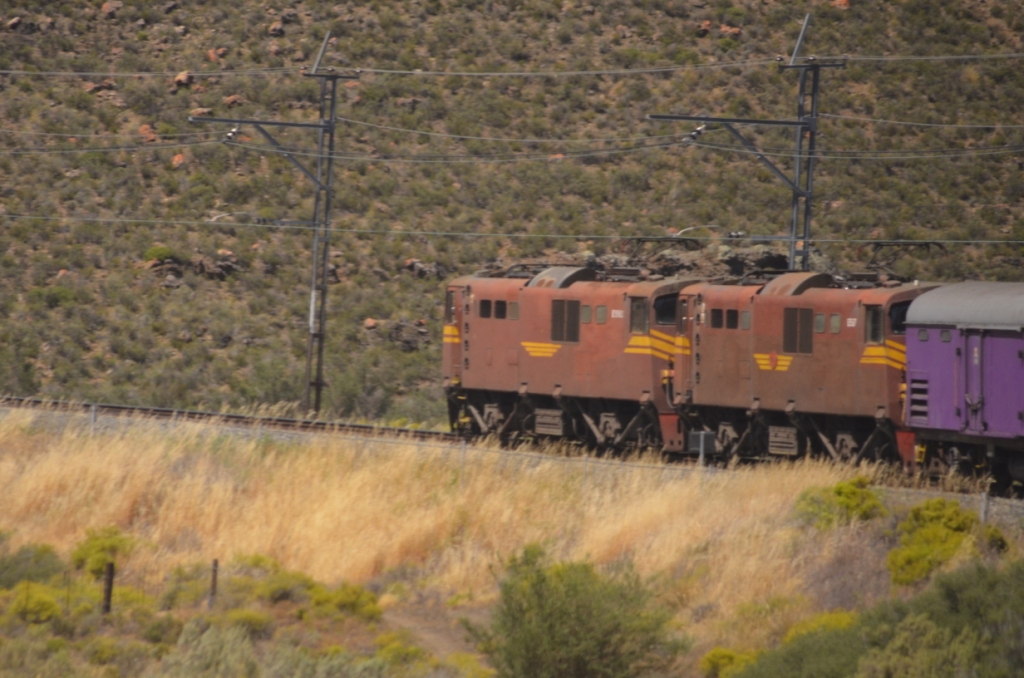 A pair of 6E1s haul the train