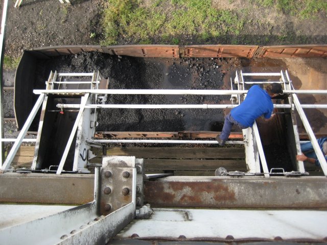 Under the coal stage