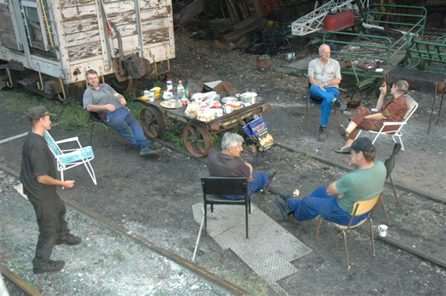 Clockwise from left - Adriaan, John A, Brian, Anna, Les, John D