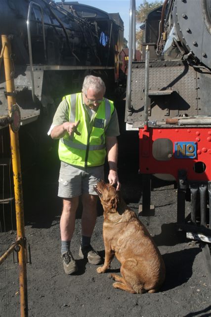 One man and his dog - Tom and Top Dog at the shed.<br /><br />Photo by Chris Janisch, 28/07/07.