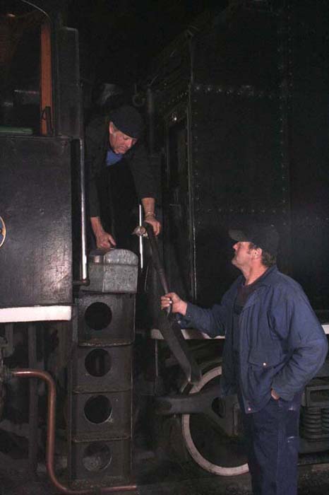 When the driver comes on duty his fireman must be ready to take the kit.