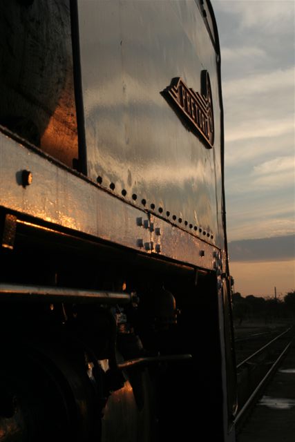 The business end of the 15F sees in the sunset.