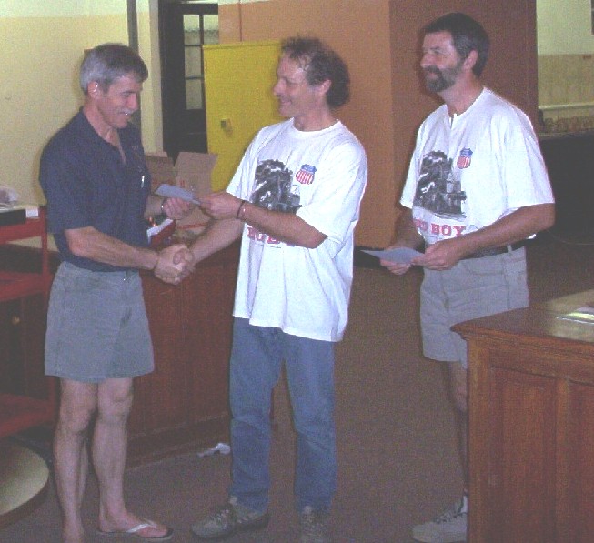 Mike James with Nathan and Mike Haslam