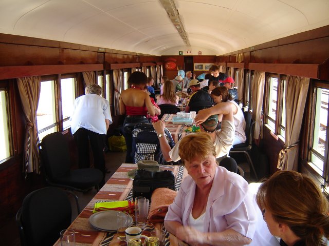Open coach in action