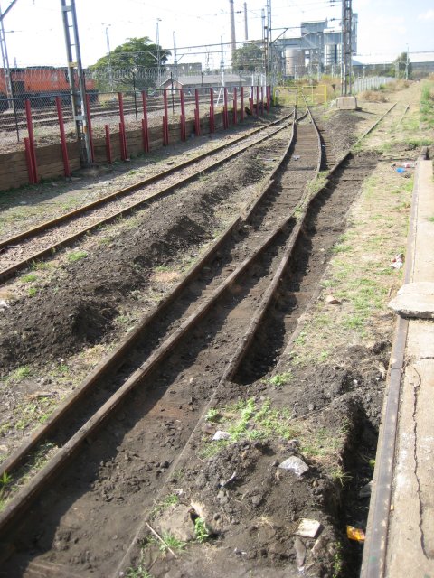 Track and points that were virtually buried are now being dug out