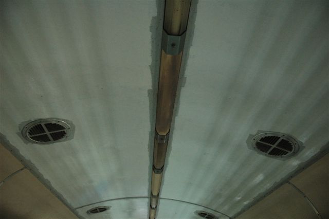 First coats of paint on the roof of our new coach