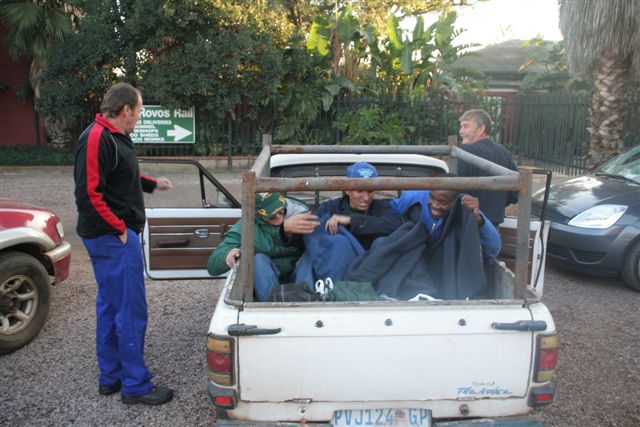 Into the bakkie