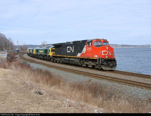 CN2580 hauling UK Class 66 locos