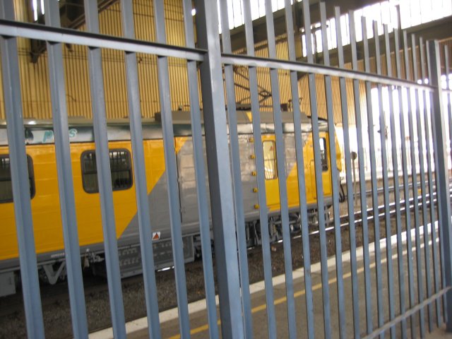 Metro in jail? Taken from Platfrom 4 in Pretoria Station
