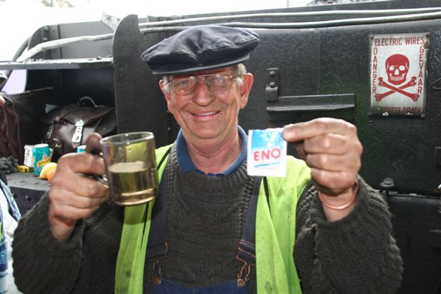 All a driver needs is- steam and Eno! Cliff shows how to deal with stress on the footplate.