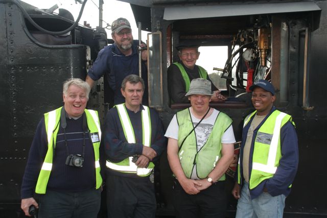 Train crew: fireman John, driver Cliff; Guards Steve A and Steve S; CCs Tony Attwell and John Madisha