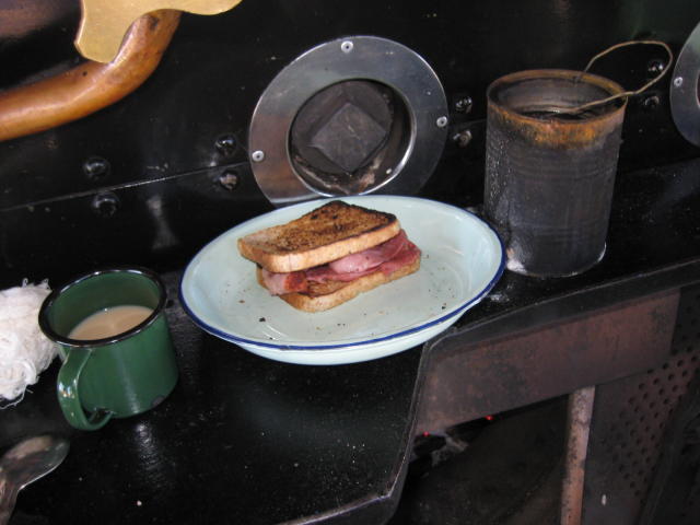 On the flame plate, ready to eat and drink