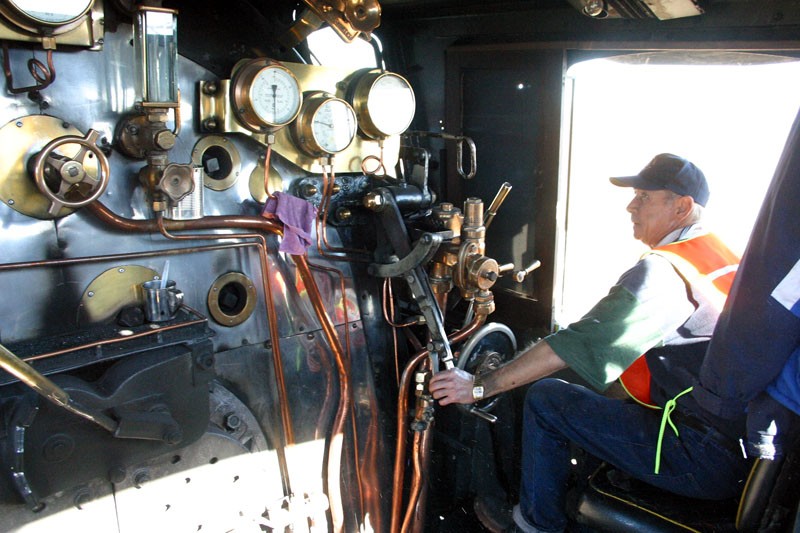 On the footplate of 3472 heading south from Germiston to Kroonstad.