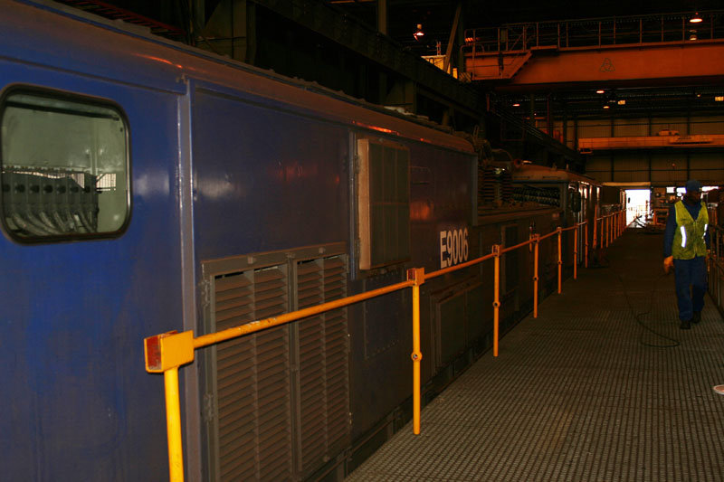 Up on the service ramp