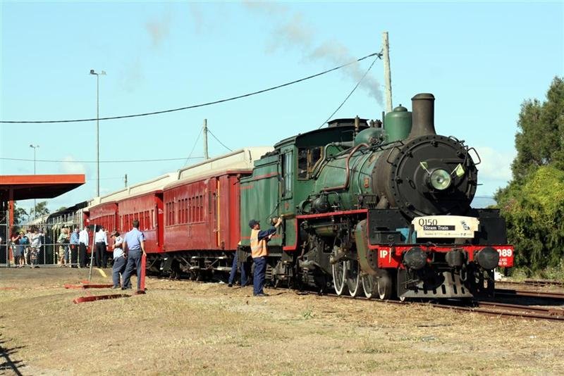 The train prepares to depart from Mareeba, for its journey down to Cairns.