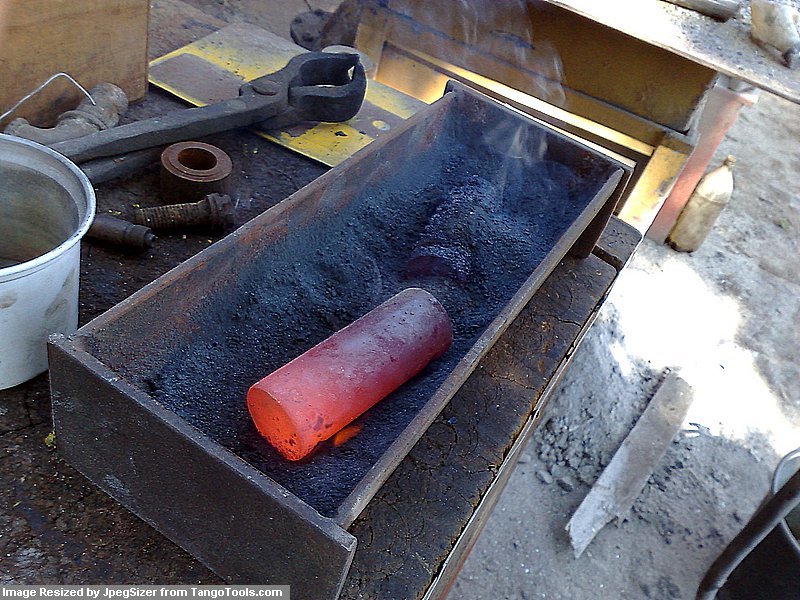 A glowing pin absorbing the carbon.