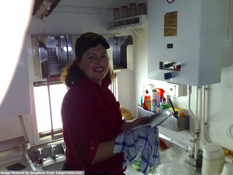A woman's place is in the caboose.