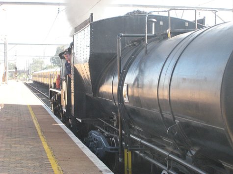 Trainee fireman Steve Smith looks back at Pretoria North Station<br /><br />Photo by David Brown 28/10/07